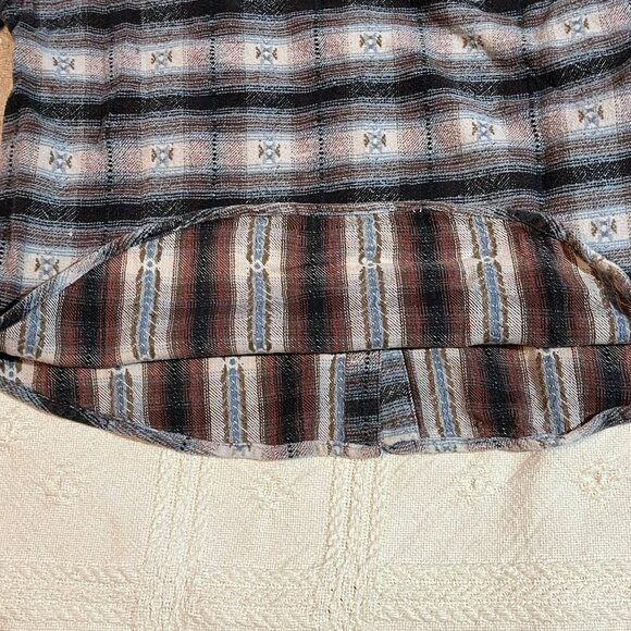 Men's Tangibles tight knit button down 90s Size L - Picture 8 of 9